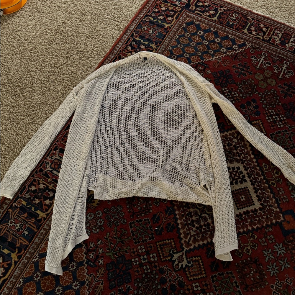 White crochet cardigan - size L